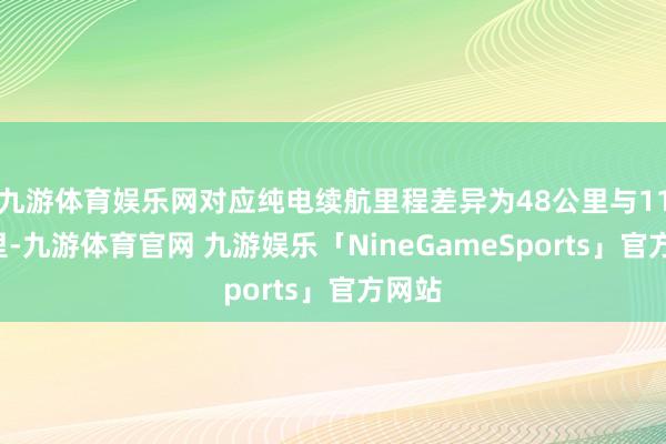 九游体育娱乐网对应纯电续航里程差异为48公里与115公里-九游体育官网 九游娱乐「NineGameSports」官方网站