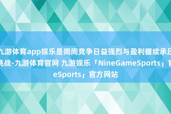 九游体育app娱乐是阛阓竞争日益强烈与盈利握续承压的实际挑战-九游体育官网 九游娱乐「NineGameSports」官方网站