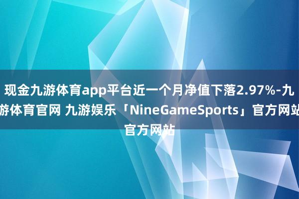 现金九游体育app平台近一个月净值下落2.97%-九游体育官网 九游娱乐「NineGameSports」官方网站