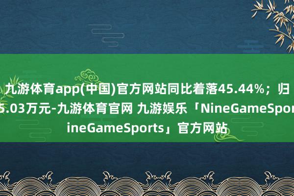 九游体育app(中国)官方网站同比着落45.44%;归母净利润2245.03万元-九游体育官网 九游娱乐「NineGameSports」官方网站