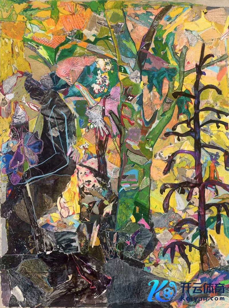 陈彧君 《凯风自南》 亚麻布上笼统材料 214x160cm 2022