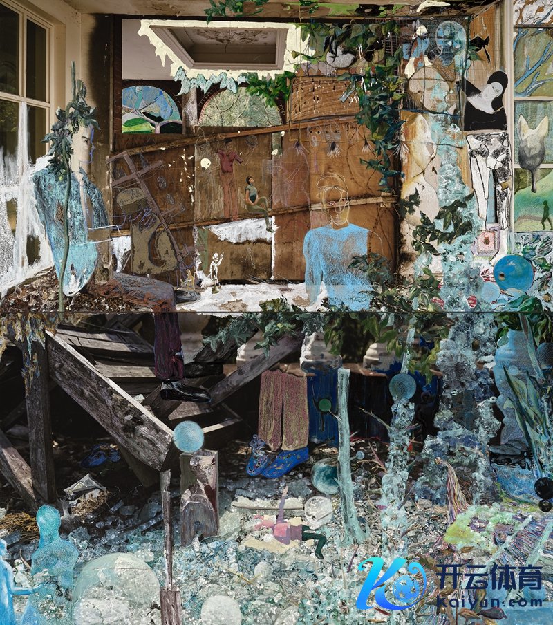 陈彧君 《小王子》 水彩纸上笼统材料 302x266cm 2022