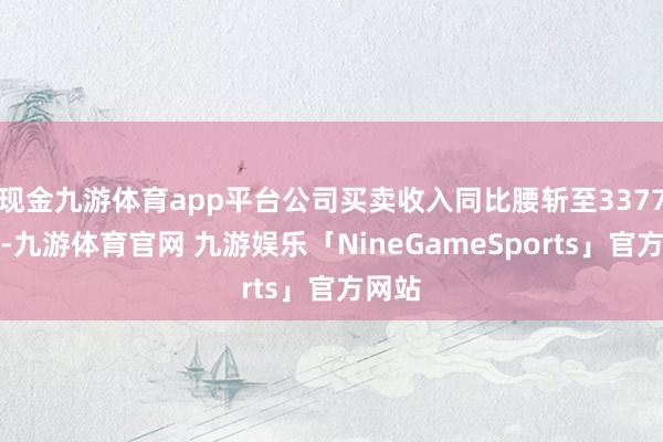 现金九游体育app平台公司买卖收入同比腰斩至3377万元-九游体育官网 九游娱乐「NineGameSports」官方网站