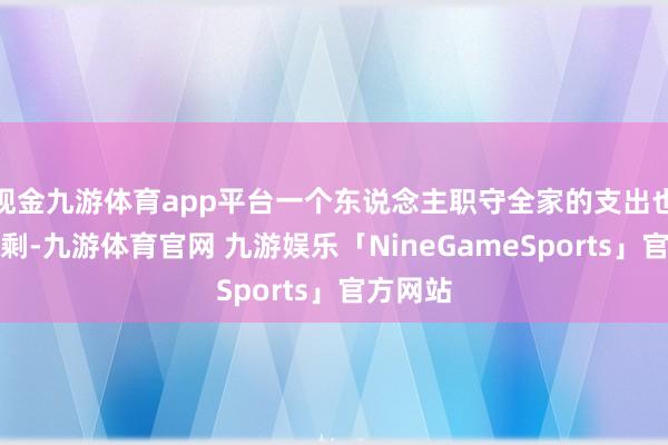 现金九游体育app平台一个东说念主职守全家的支出也绰绰过剩-九游体育官网 九游娱乐「NineGameSports」官方网站